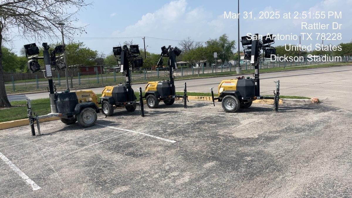 2022 Allmand NLV3GR (4) LED Light Fixture 350W, 23' Vertical Mast, 3kW Prime, Towable, ES Decals, T3