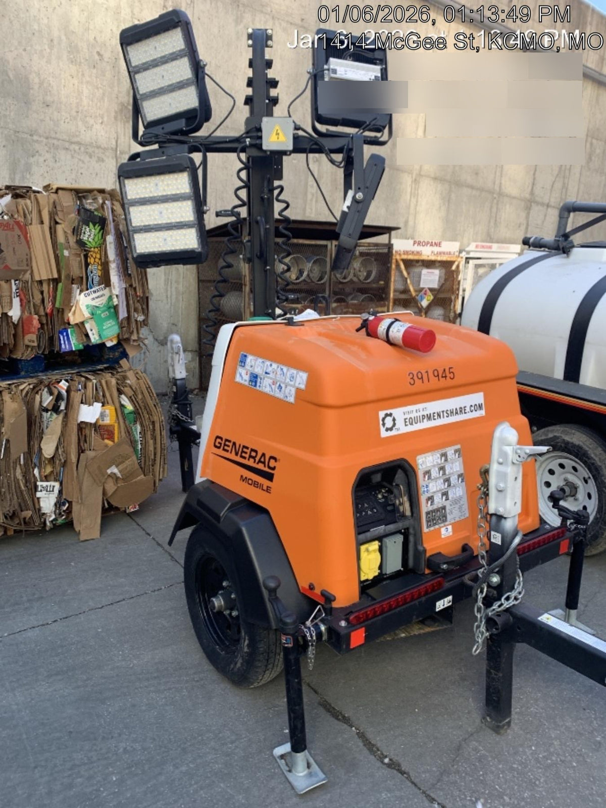 2024 Generac MLT2 Diesel, Flex Switch 120V Input, Powerzone Controller, 
(4) 320W LED Lights, 4kW Generator, 39.9 Gal Fuel Tank, 2" Ball, T3