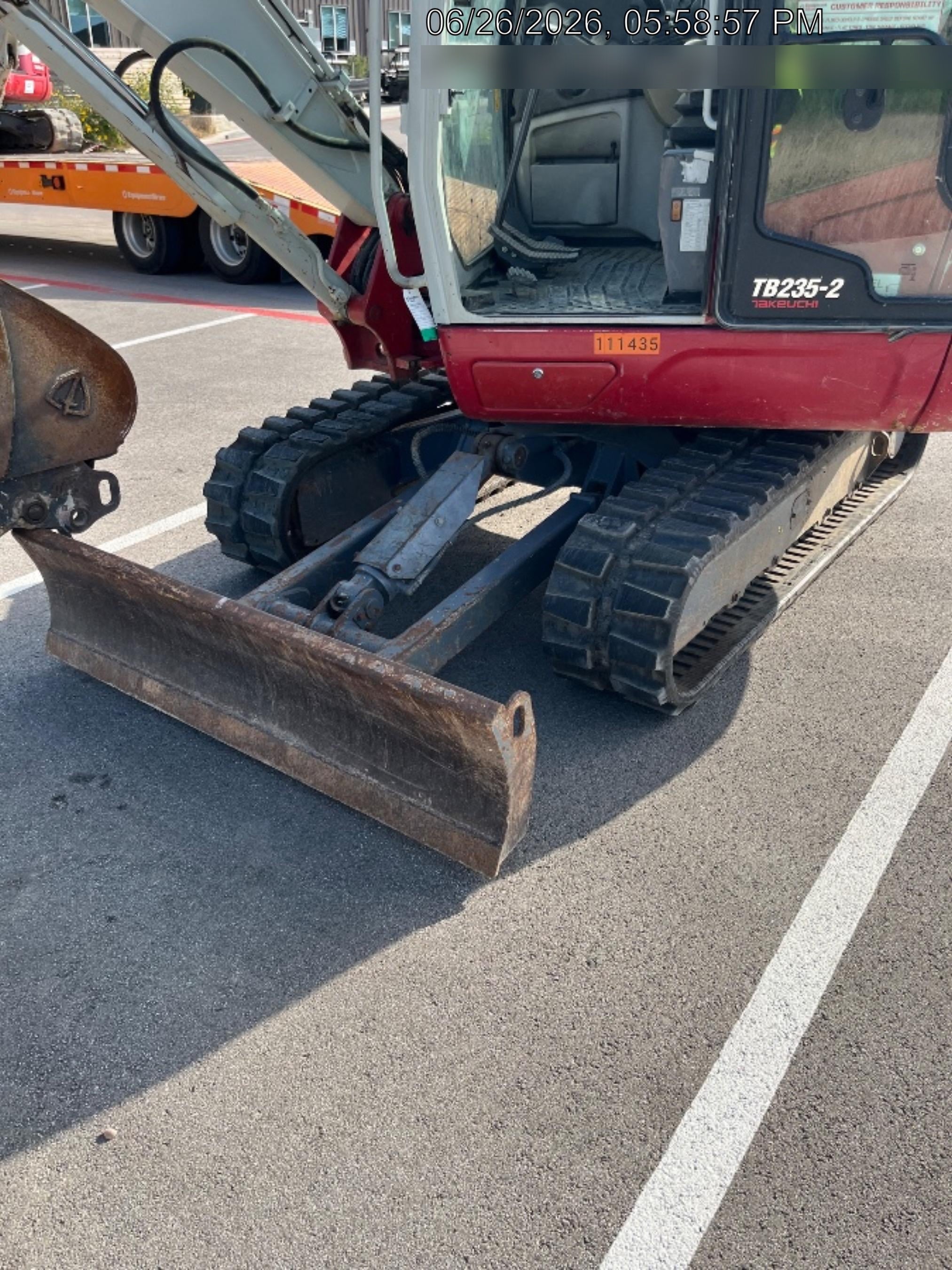 2020 Takeuchi TB-235-2CR Cab/Heat/Air, Rubber Tracks, Manual TAG QC