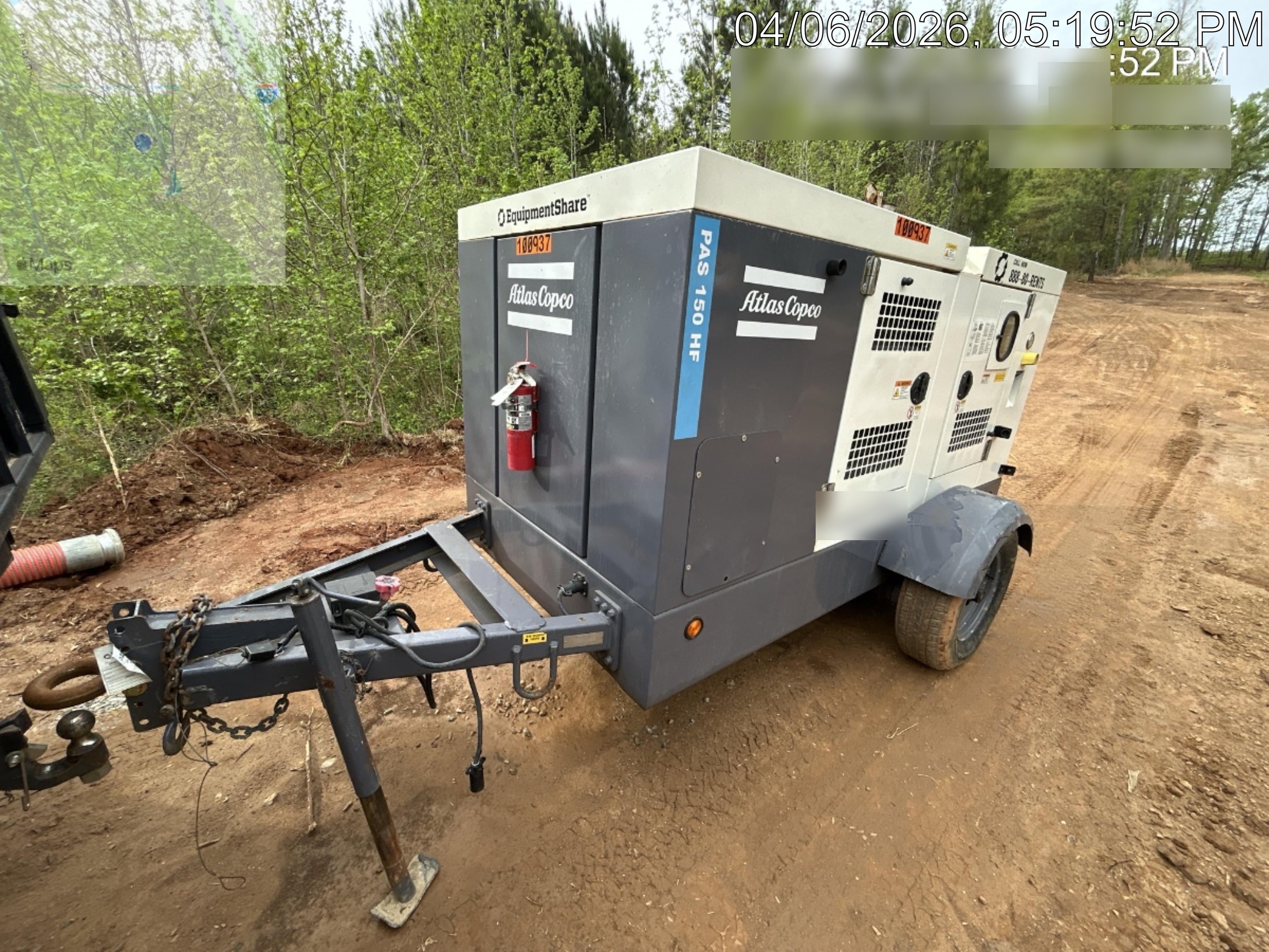 2020 ATLAS COPCO PAS 150 HF CS Enclosed