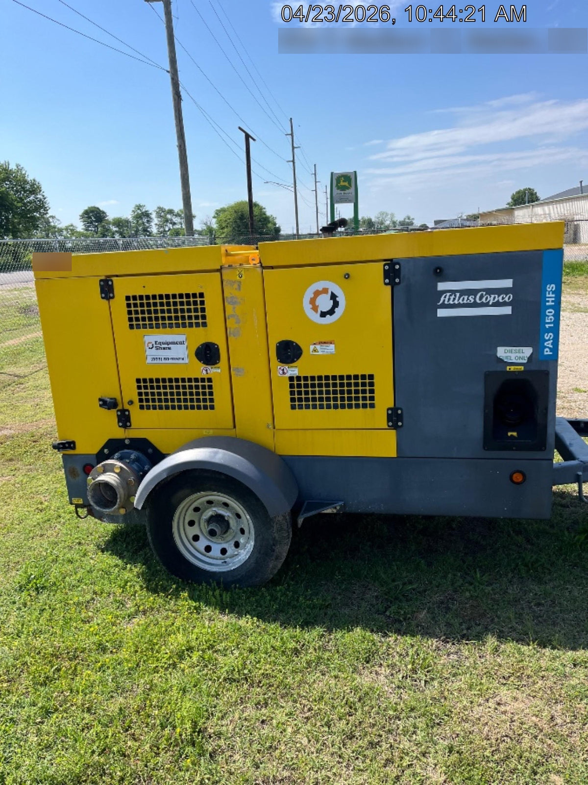 2020 ATLAS COPCO PAS 150 HF CS Enclosed