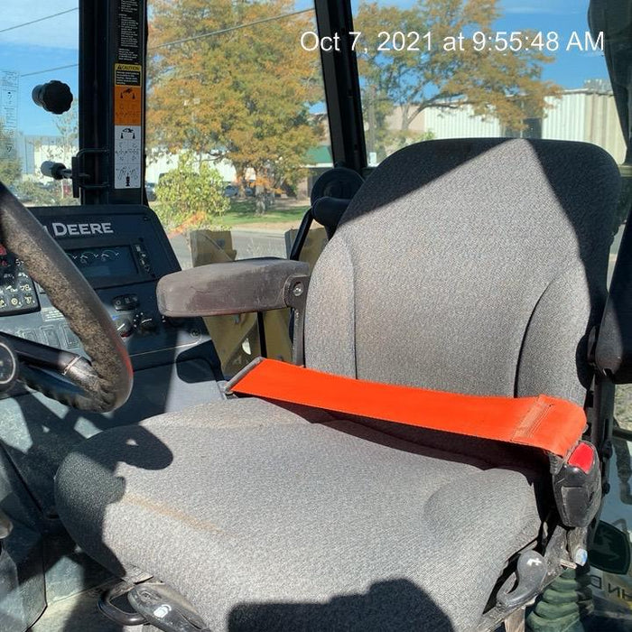 2019 John Deere 410L 4WD, CAB/HVAC, Standard Dipperstick, ISO Controls, Rear Aux Hydraulics, Manual QC, 1.5 Yd Bucket w/Forks, 24" Bucket