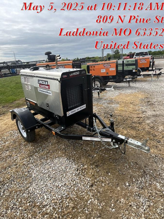 2024 Lincoln Electric LE400 Kubota V1505, Trlr, Cable Rack, Light Kit, ES Decals, T3