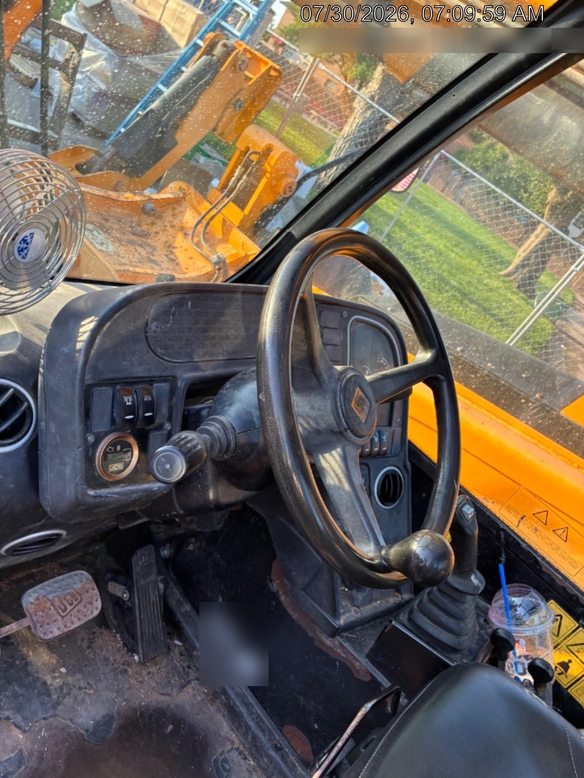 2018 JCB 510-56 JCB 510-56 Telehandler 74 HP w/CAB/HVAC, Beacon, Worklights, Aux Hydraulics, Solid Tires, 60" Carriage/Forks