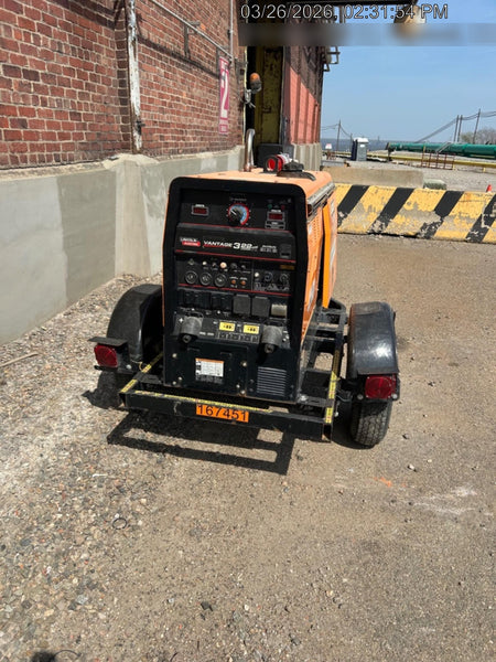 2021 Lincoln Electric Vantage 322 Vantage 322 Ready Pak 3 w/ Decals, ORANGE (includes trailer, cable rack, fender light kit) NO Telematics
