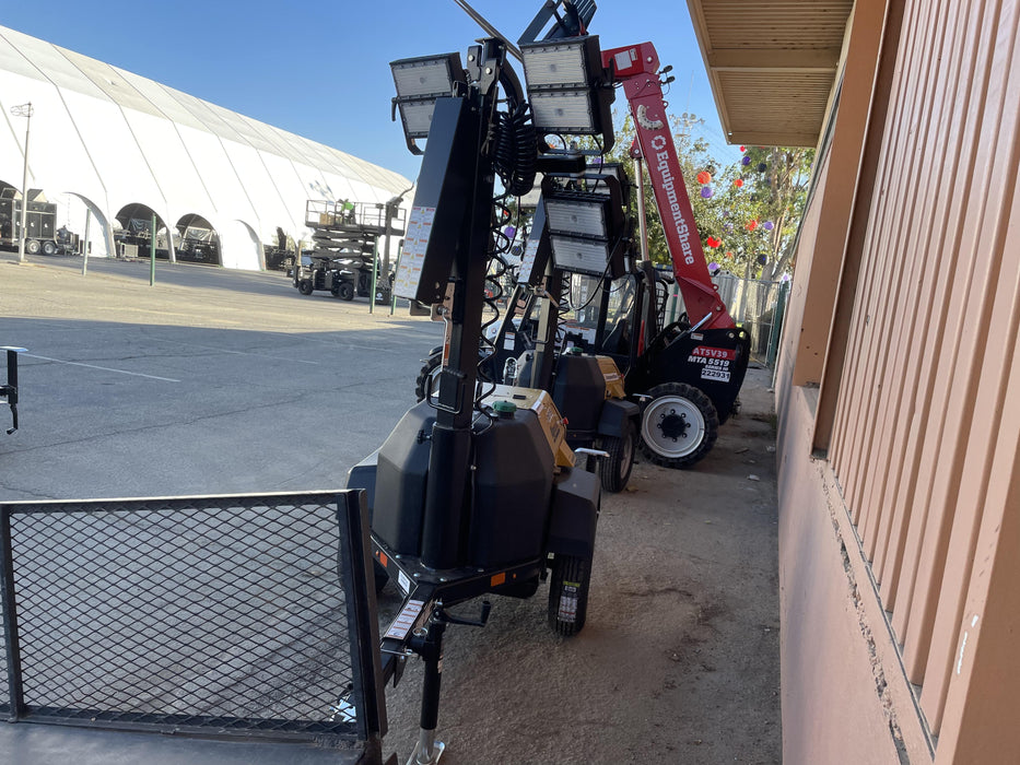 2022 Allmand NLV3GR (4) LED Light Fixture 350W, 23' Vertical Mast, 3kW Prime, Towable, ES Decals, T3