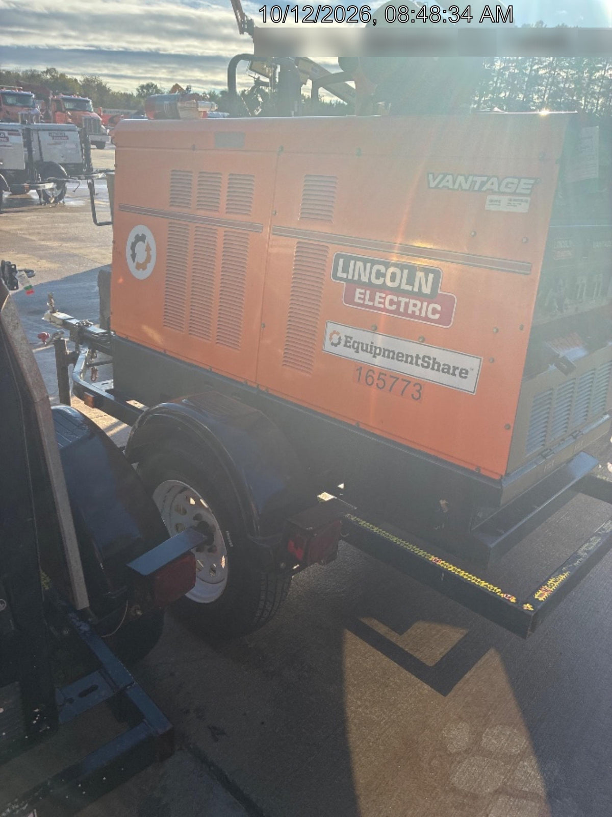2021 Lincoln Electric Vantage 549X Ready Pak 3, ORANGE (includes trailer, cable rack, fender light kit)