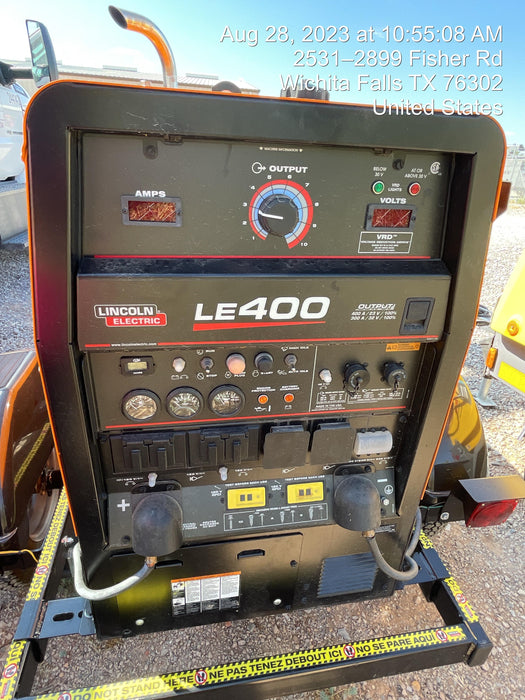 2022 Lincoln Electric LE400 Kubota V1505, Trlr, Cable Rack, Light Kit, ES Decals, T3