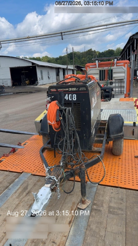 2018 Lincoln Electric Vantage 322 Lincoln Vantage 322 Welder Ready Pak 3 - Vantage 322, Trailer, Fender and light kit, Cable rack