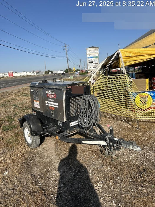 2019 Lincoln Electric Vantage 322 Welder Ready-Pak 3, Two wheel trailer, Fender and Light kit, Cable Rack