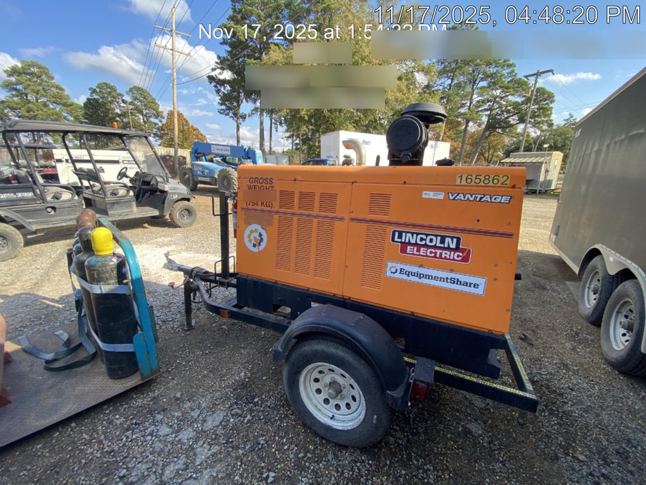 2021 Lincoln Electric Vantage 549X Ready Pak 3, ORANGE (includes trailer, cable rack, fender light kit)