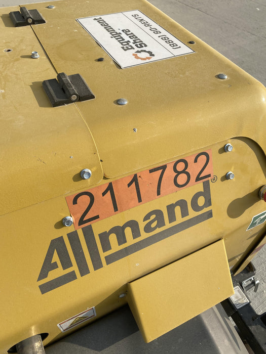 2022 Allmand NLV3GR (4) LED Light Fixture 350W, 23' Vertical Mast, 3kW Prime, Towable, Deep Sea L401, Leveling Jacks, Yanmar T4F 5.8hp