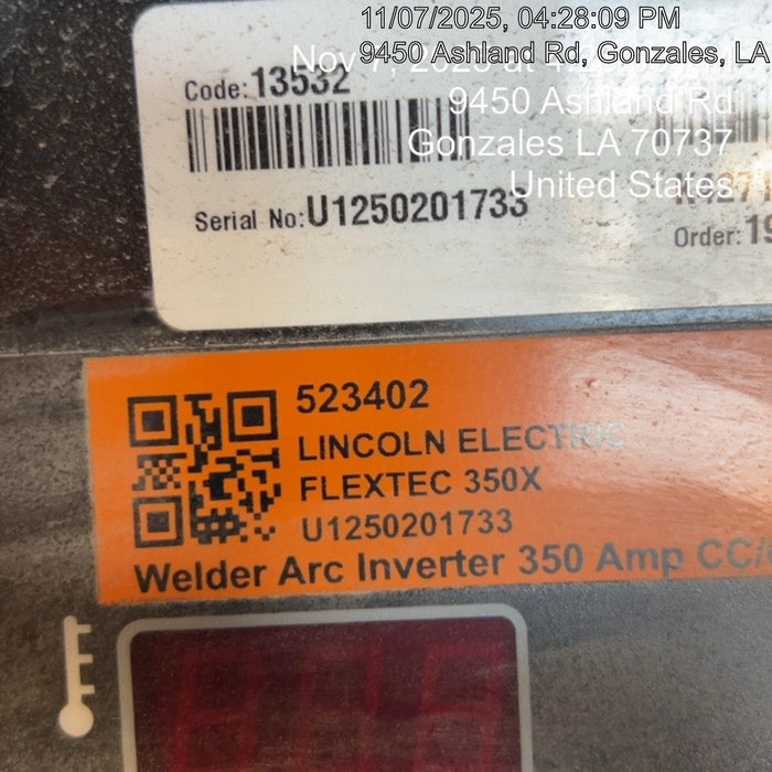 2025 LINCOLN ELECTRIC FLEXTEC 350X