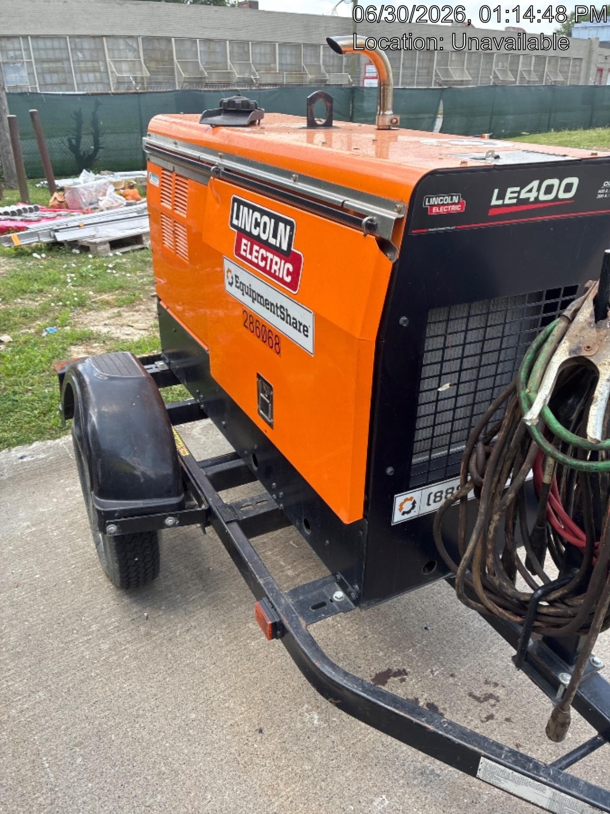 2022 Lincoln Electric LE400 Kubota V1505, Trlr, Cable Rack, Light Kit, ES Decals, T3