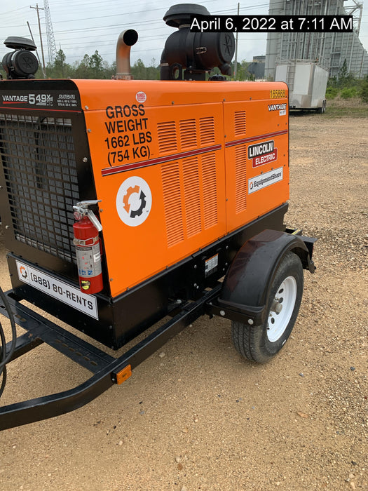 2021 Lincoln Electric Vantage 549X Ready Pak 3, ORANGE (includes trailer, cable rack, fender light kit)