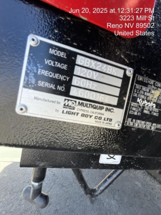2025 MULTIQUIP GBX24BK