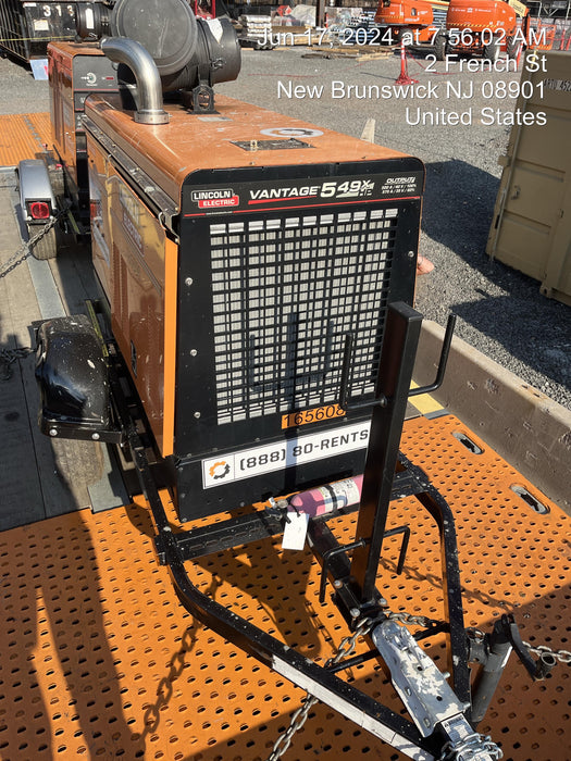 2021 Lincoln Electric Vantage 549X Ready Pak 3, ORANGE (includes trailer, cable rack, fender light kit)