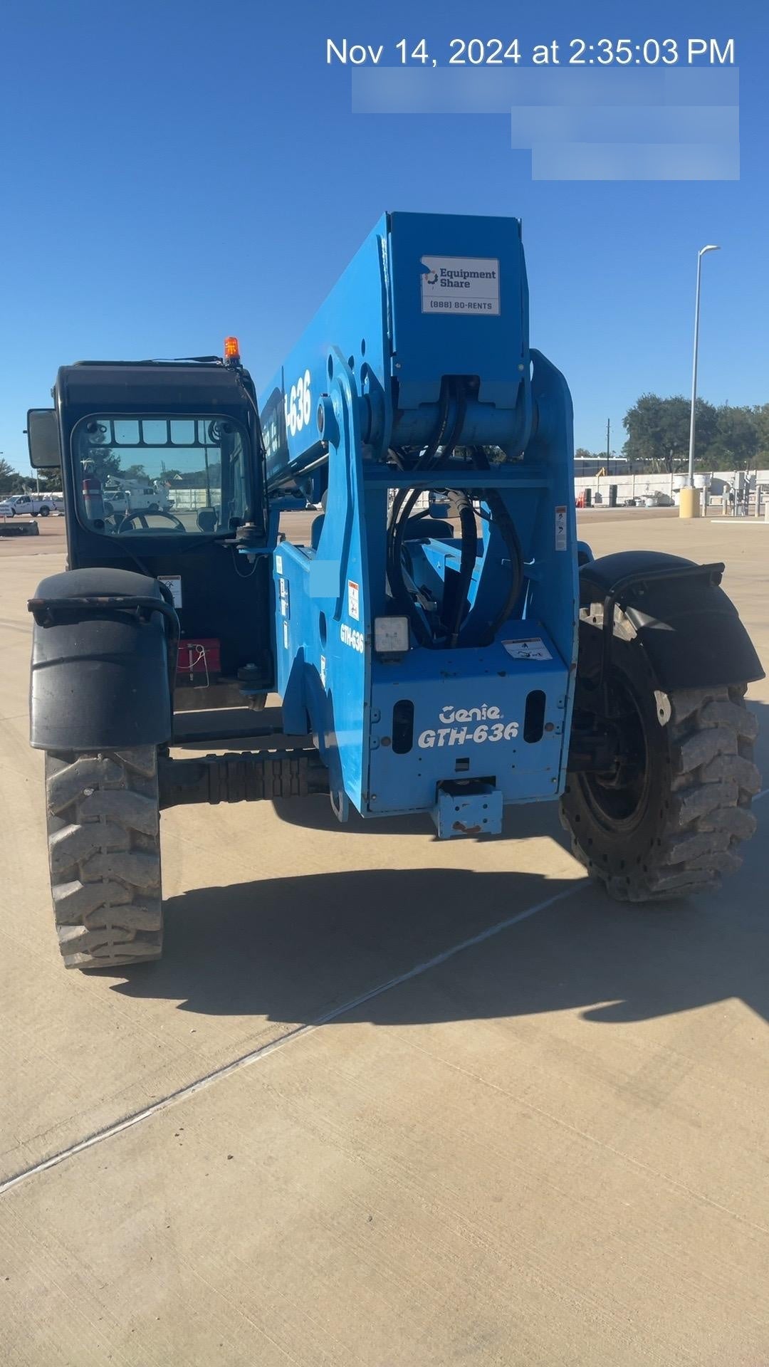 2018 Genie GTH-636 Genie GTH-636 w/Enclosed Cab w/HVAC, Work Lights, Solid Tires, Beacon, 48" Carriage and Forks