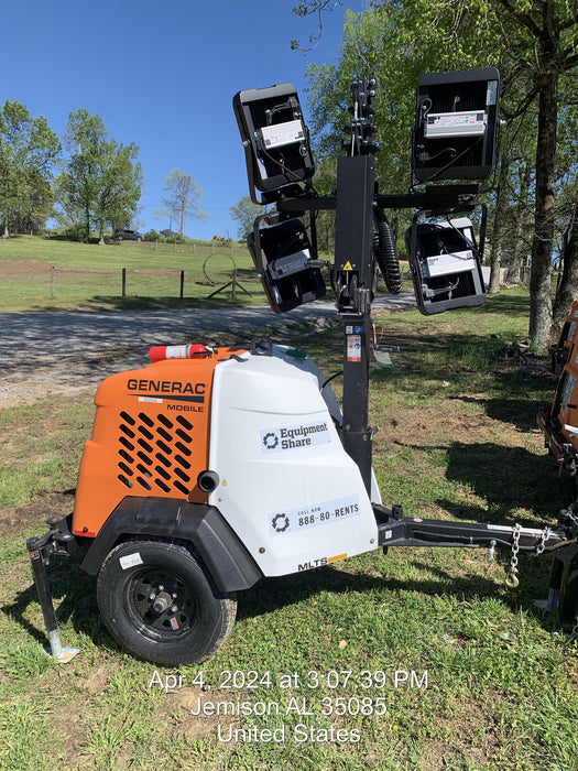 2024 Generac MLT2 Diesel, Flex Switch 120V Input, Powerzone Controller, 
(4) 320W LED Lights, 4kW Generator, 39.9 Gal Fuel Tank, 2" Ball, T3