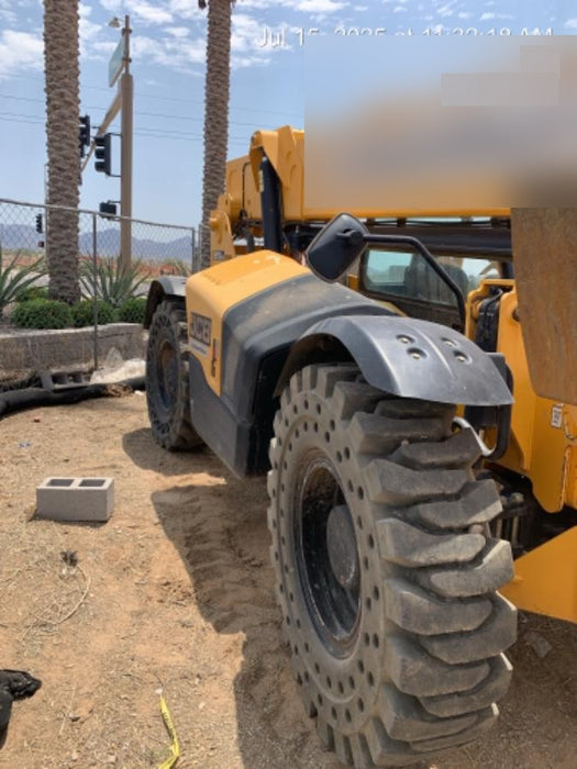 2019 JCB 510-56 74 HP w/Open ROPS, Beacon, Aux Hydraulics, Worklights, Solid Tires w/60" Carriage/Forks