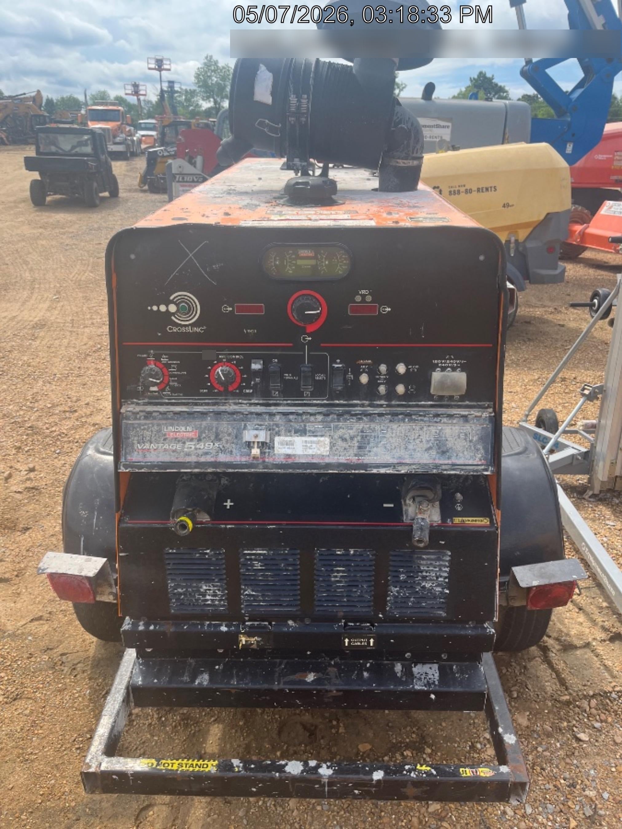 2021 Lincoln Electric Vantage 549X Ready Pak 3, ORANGE (includes trailer, cable rack, fender light kit)