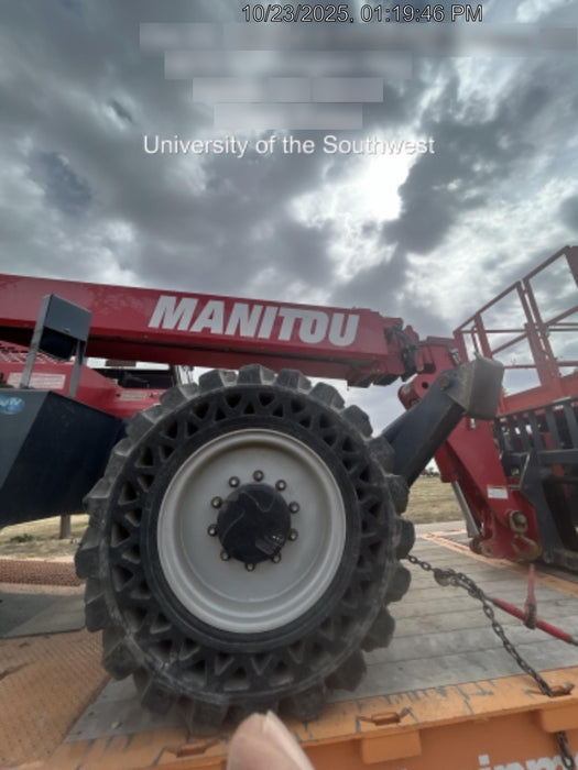 2018 Manitou MTA10055 Manitou MTA 10055 (open ROPS) w/Cab/Heat/AC, Work Lights/Strobe, Aux Hyd, Solid Tires, Lift Hook, 66" Carriage, 60" Forks