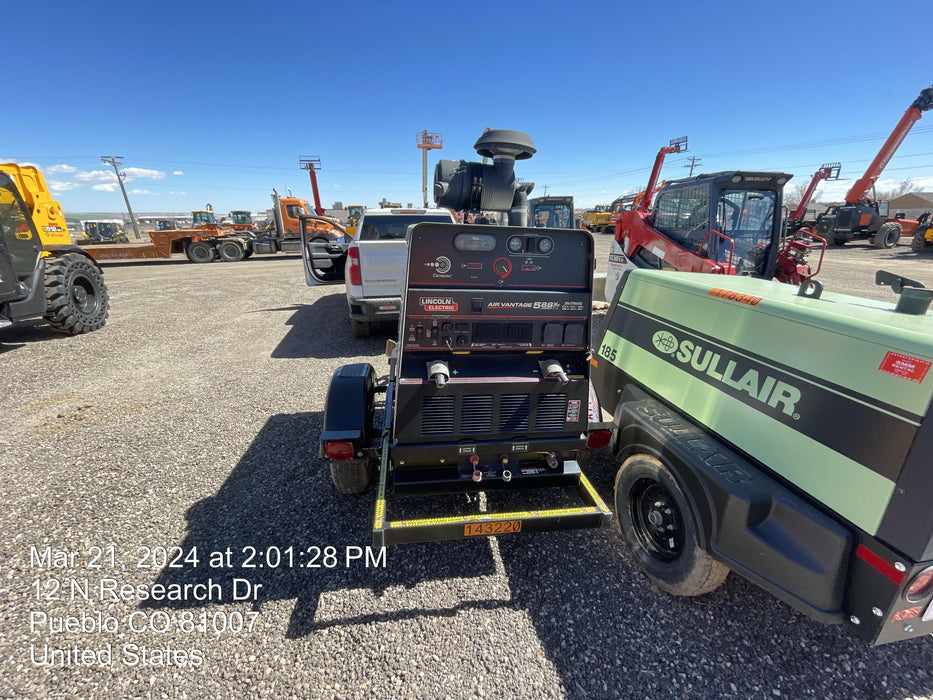 2021 Lincoln Electric Air Vantage 566 Air Vantage 566X Ready Pak 3 (includes trailer, cable rack, fender light kit); no telematics