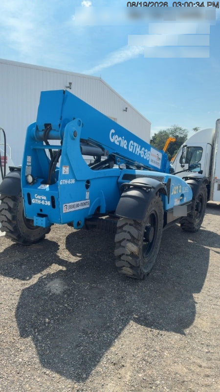 2018 Genie GTH-636 Genie GTH-636 w/Open ROPS, Solid Tires, Work Light/Beacon, 48" Carriage and Forks