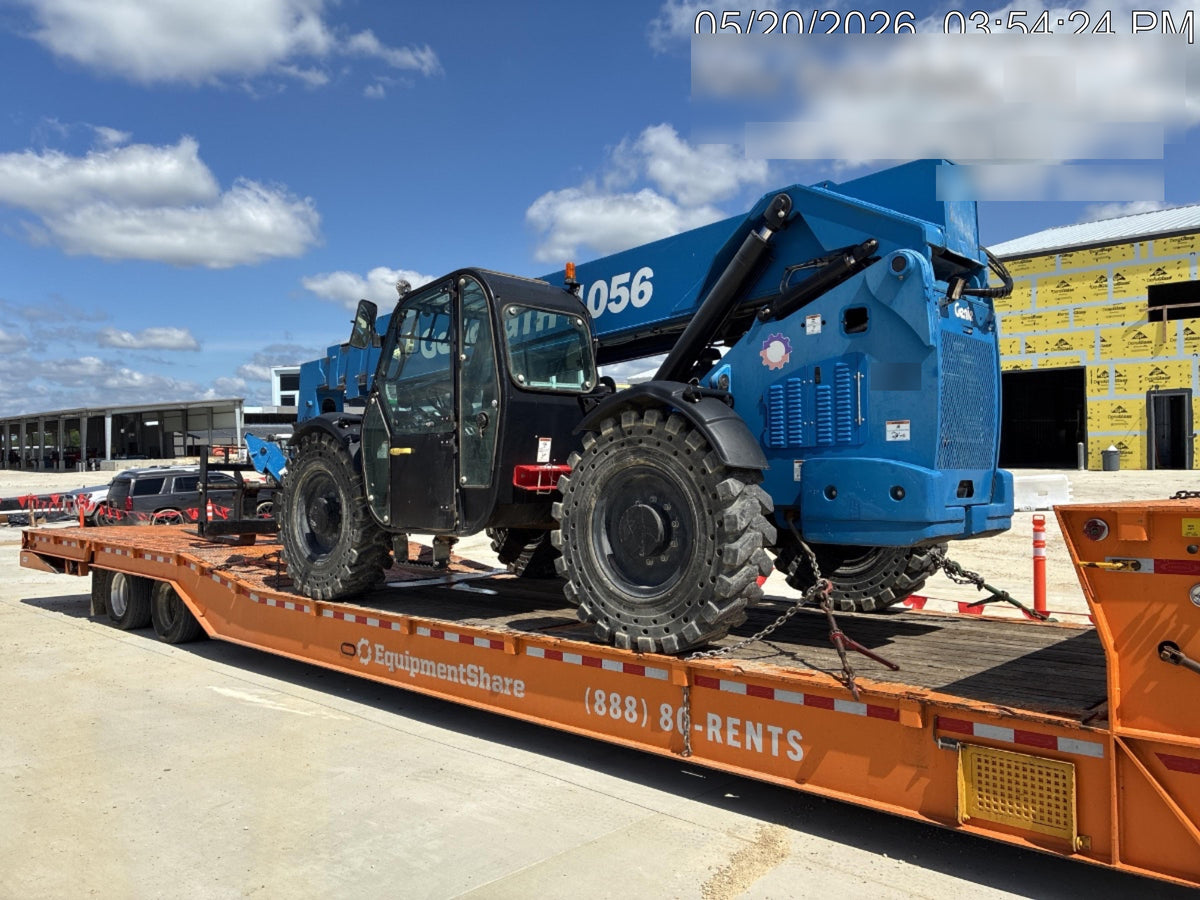 2018 Genie GTH-1056 GTH-1056 w/CAB, Solid Tires, Work Lights, 60" carriage/forks, cab mesh, beacon