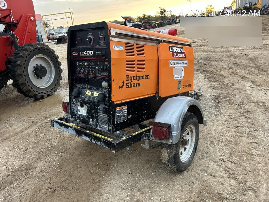 2022 Lincoln Electric LE400 Kubota V1505, Trlr, Cable Rack, Light Kit, ES Decals, T3