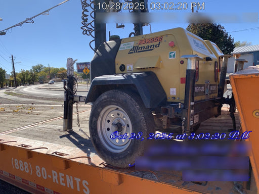 2022 Allmand NLV3GR (4) LED Light Fixture 350W, 23' Vertical Mast, 3kW Prime, Towable, Deep Sea L401, Leveling Jacks, Yanmar T4F 5.8hp