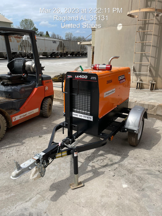 2022 Lincoln Electric LE400 Kubota V1505, Trlr, Cable Rack, Light Kit, ES Decals, T3