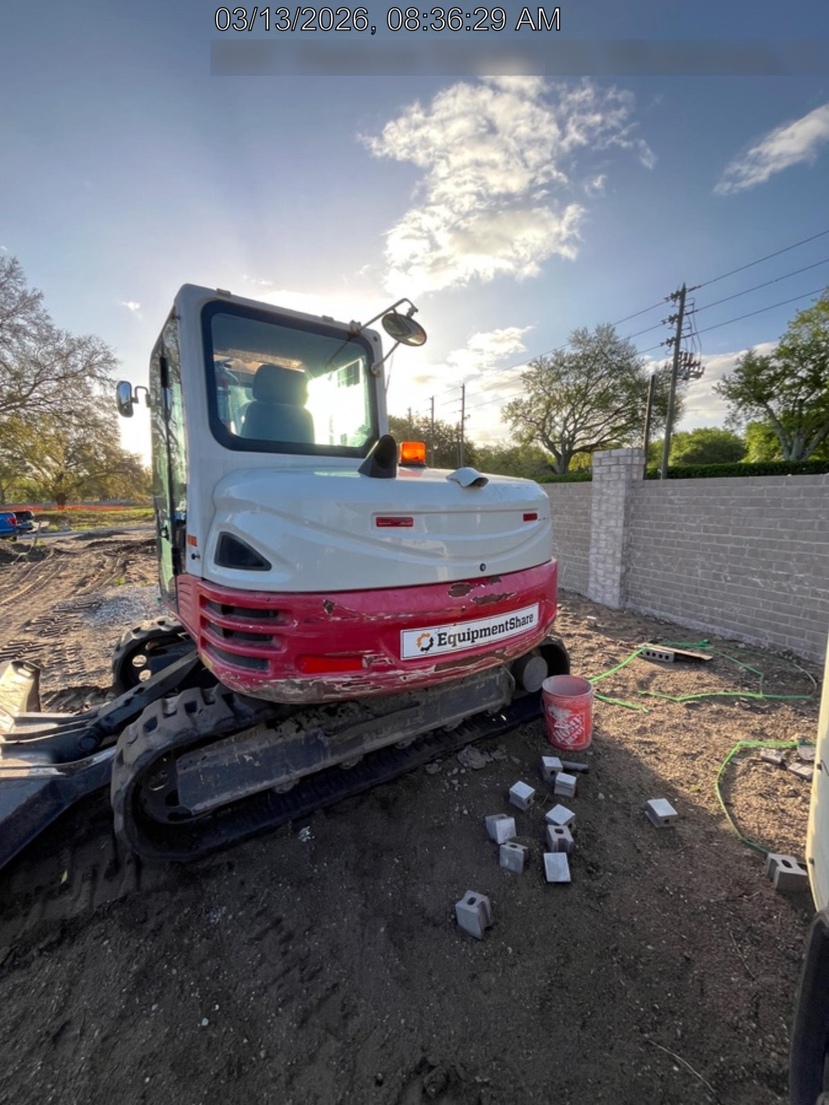2019 Takeuchi TB290 Cab, AC, Rubber Tracks, Dozer Blade, Travel Alarm, Control Pattern Change Valve, Auxiliary Hydraulics w/18" Quick Coupler Bucket with teeth, 6.2 cu. ft. capacity/24" Quick Coupler Bucket with teeth, 8.6 cu. ft. capacity/36" Quick Coupler Bucket with teeth, 13.4 cu. ft. capacity, Quick Coupler, Hydraulic Thumb Installed