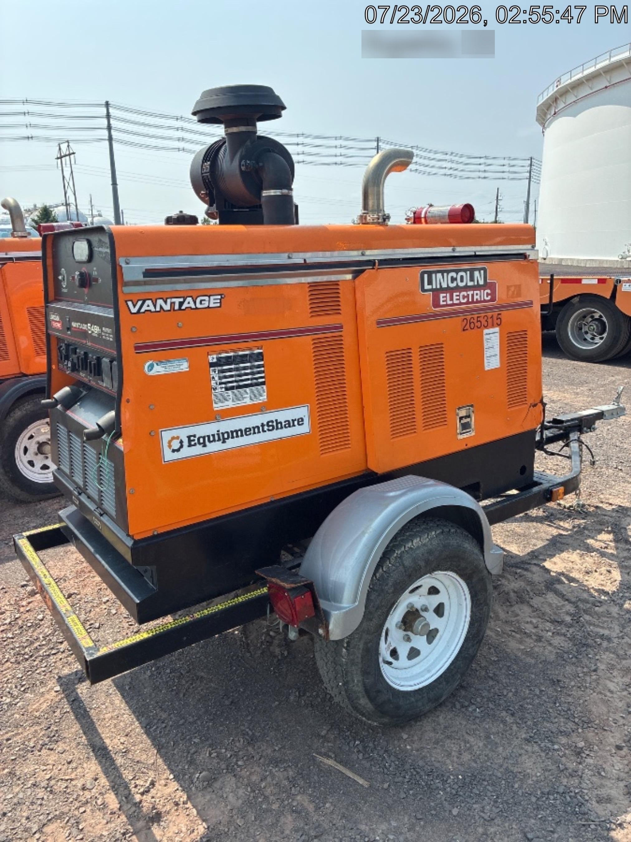 2022 Lincoln Electric Vantage 549X Crosslink Technology, Trailer Mounted, ES Decals, T3
