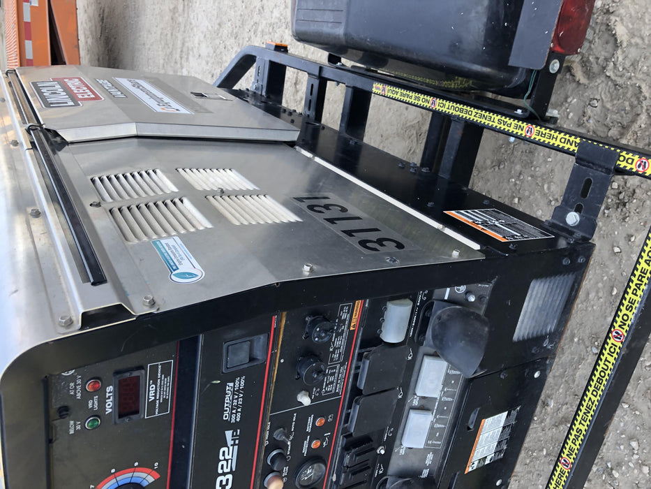 2019 Lincoln Electric Vantage 322 Welder Ready-Pak 3, Two wheel trailer, Fender and Light kit, Cable Rack