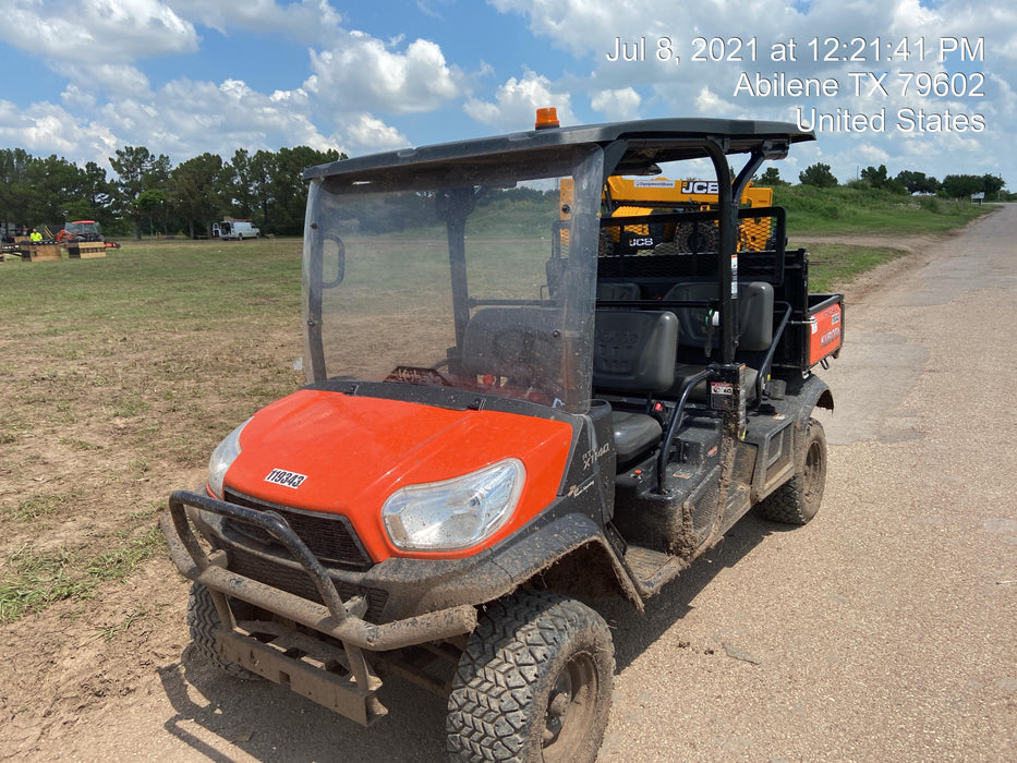 Kubota RTV-X1140W-H Canopy, 4-Seater, Diesel, Windshield Acrylic Clear, LED Strobe, Backup Alarm