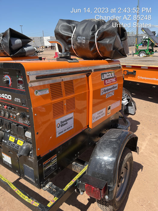 2023 Lincoln Electric LE400 Kubota V1505, Trlr, Cable Rack, Light Kit, ES Decals, T3