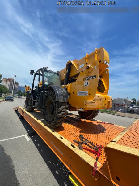 2019 JCB 512-56 Canopy, 109 HP, Solid Tires, STD Worklight, Beacon, Aux Hydraulics, Lifting Eye, Back up Alarm w/66" Carriage/60" Forks