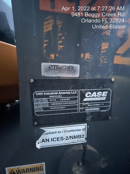 2018 Case 521G CLOSED CAB, JRB 416 STYLE HYD COUPLER