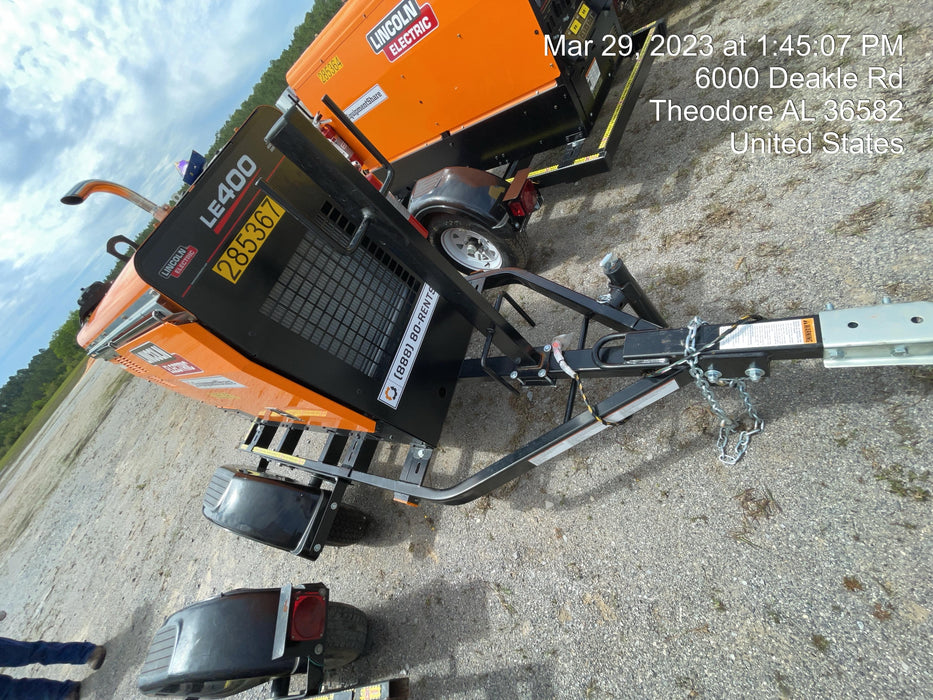 2022 Lincoln Electric LE400 Kubota V1505, Trlr, Cable Rack, Light Kit, ES Decals, T3