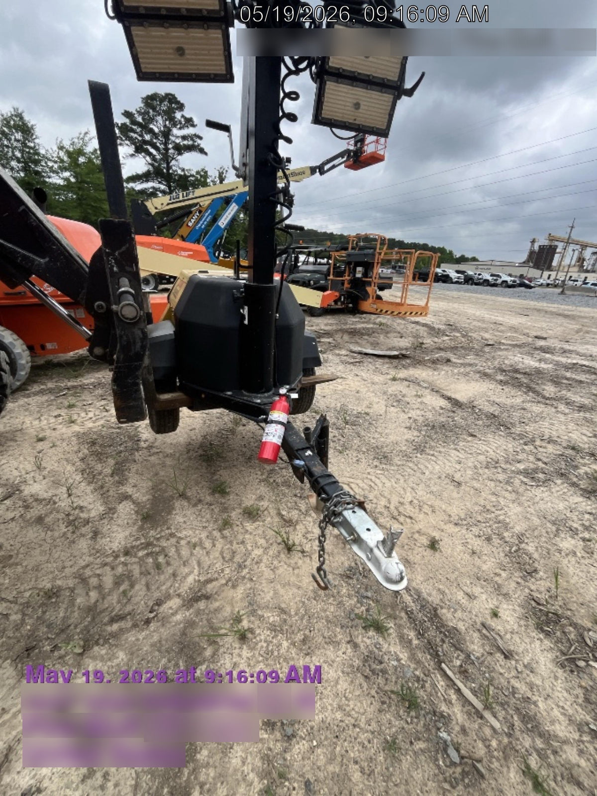 2022 Allmand NLV3GR (4) LED Light Fixture 350W, 23' Vertical Mast, 3kW Prime, Towable, Deep Sea L401, Leveling Jacks, Yanmar T4F 5.8hp