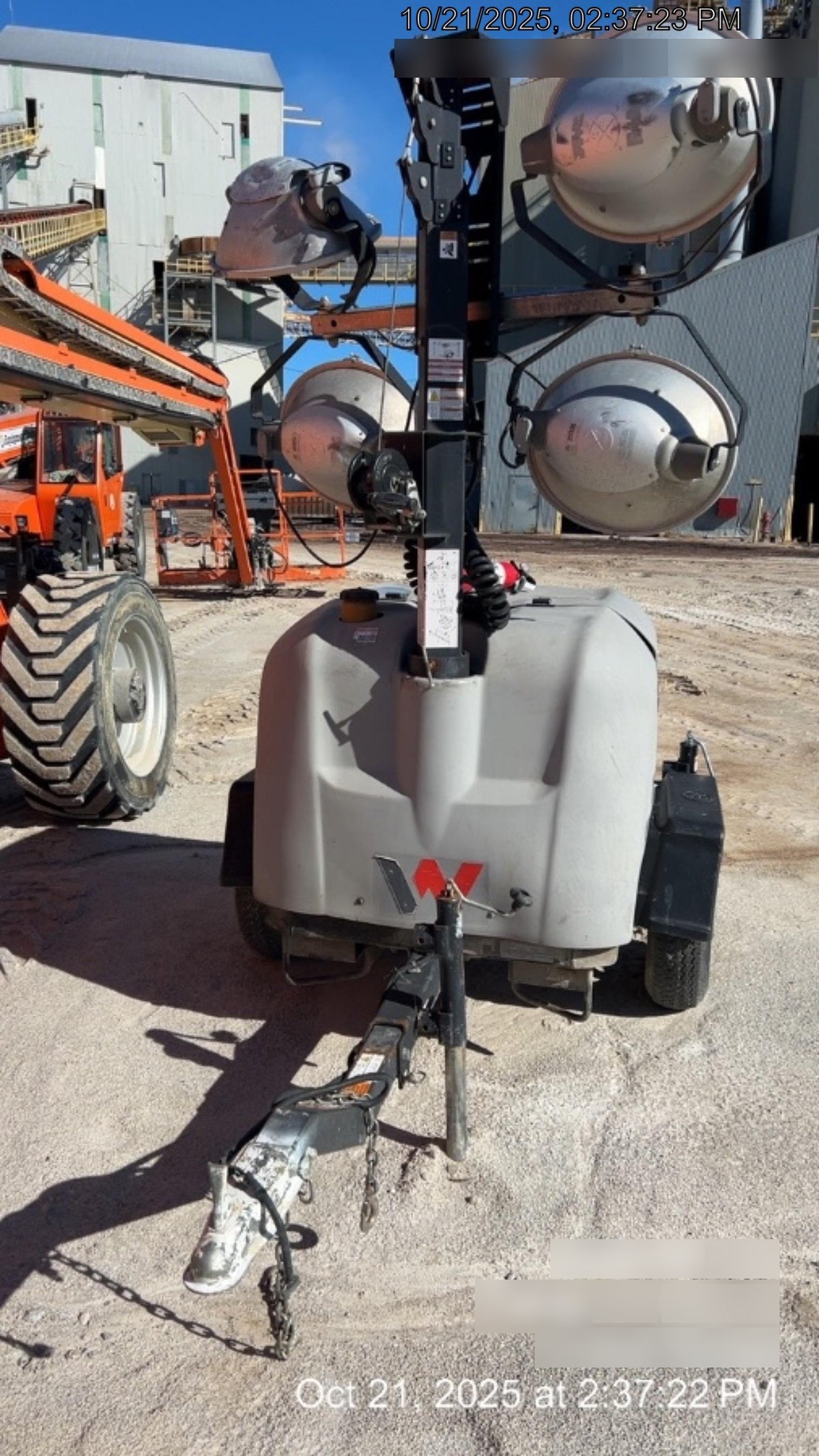 2018 Wacker Neuson LTV6L-MH Wacker Neuson LTV6L Mobile Light Tower w/Fuel Level Sensor Installed