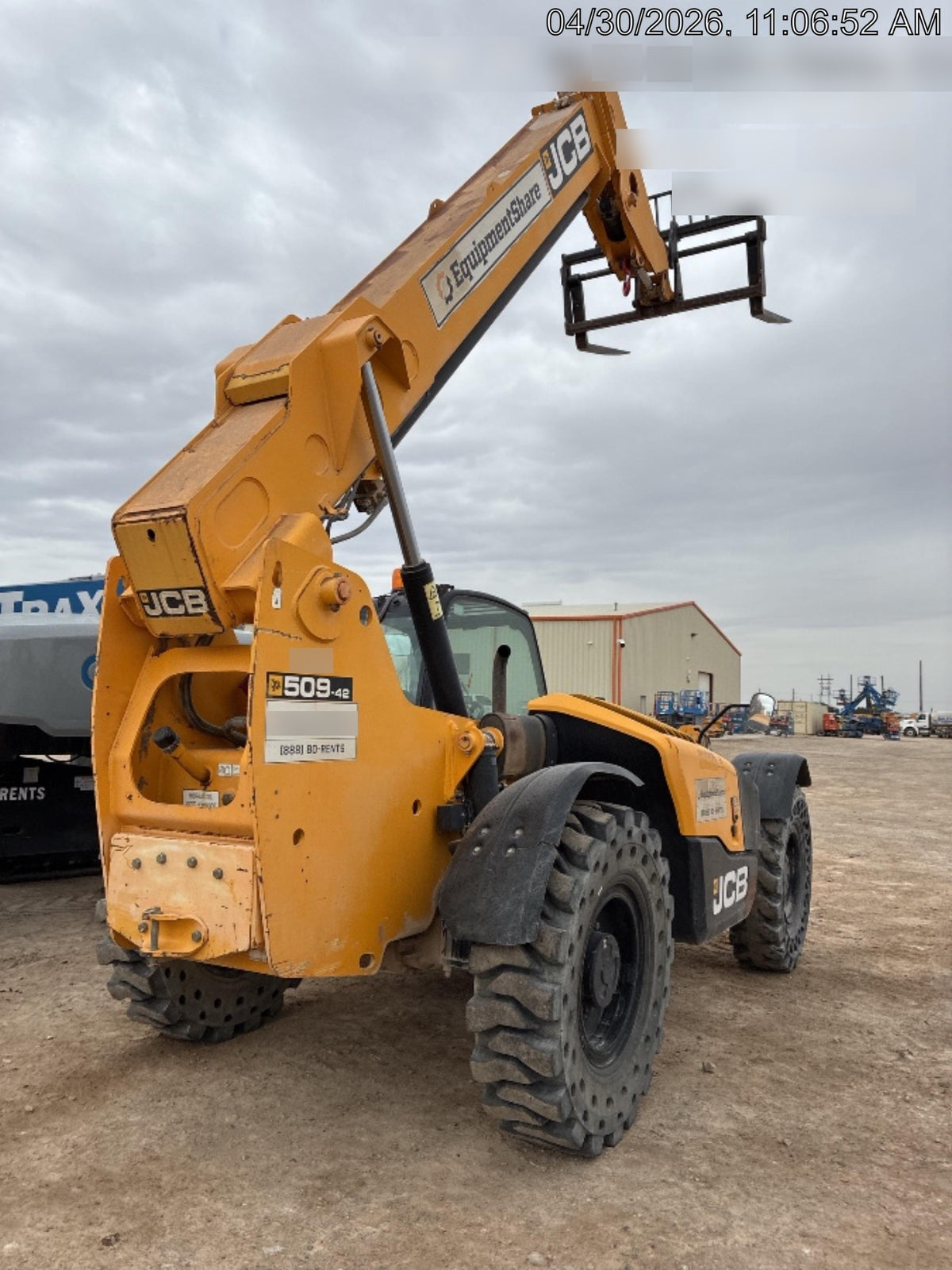 2019 JCB 509-42 JCB 509-42 Enclosed Cab, 74 HP, Solid Tires, Worklights, Beacon, Aux Hydraulics, Lifting Eye
