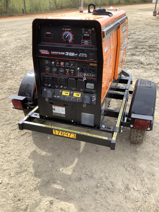 2021 Lincoln Electric Vantage 322 Vantage 322 Ready Pak 3 w/ Decals, ORANGE (includes trailer, cable rack, fender light kit) NO Telematics