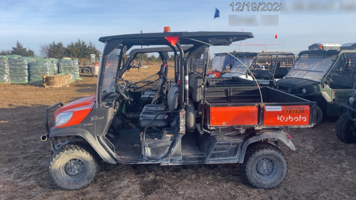 2021 Kubota RTV-X1140W-H Plastic Canopy, Windshield Acrylic Clear, LED Strobe Light, Wire Harness Kit, Back up Alarm