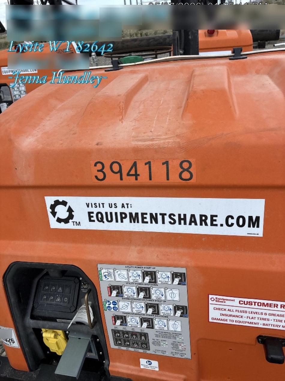 2024 Generac MLT2 Diesel, Flex Switch 120V Input, Powerzone Controller, 
(4) 320W LED Lights, 4kW Generator, 39.9 Gal Fuel Tank, 2" Ball, T3
