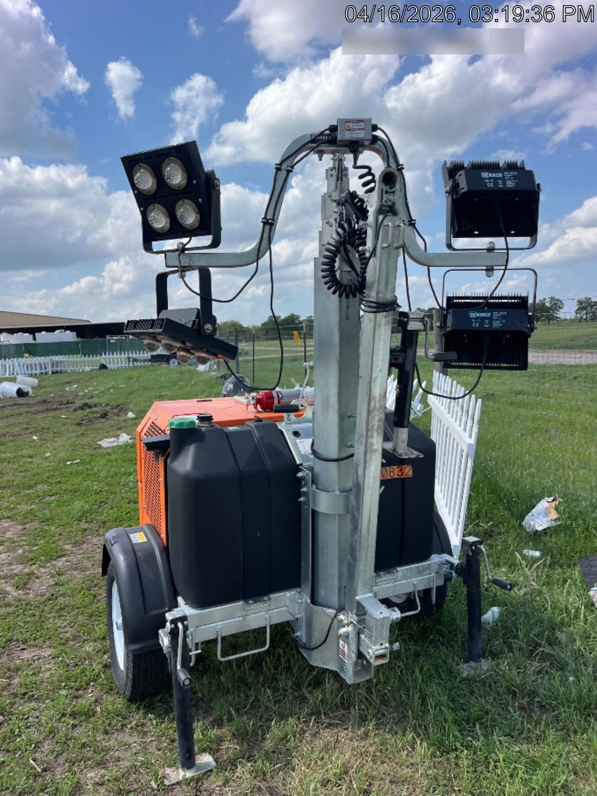 2024 Wanco WLTT-4MM4K Diesel, Deep Sea Controller, Shore Power Plug, Auto Start, (4) 350W LED Floodlights, 4kW Generator, 60 Gal Fuel Tank, 2" Ball, T3