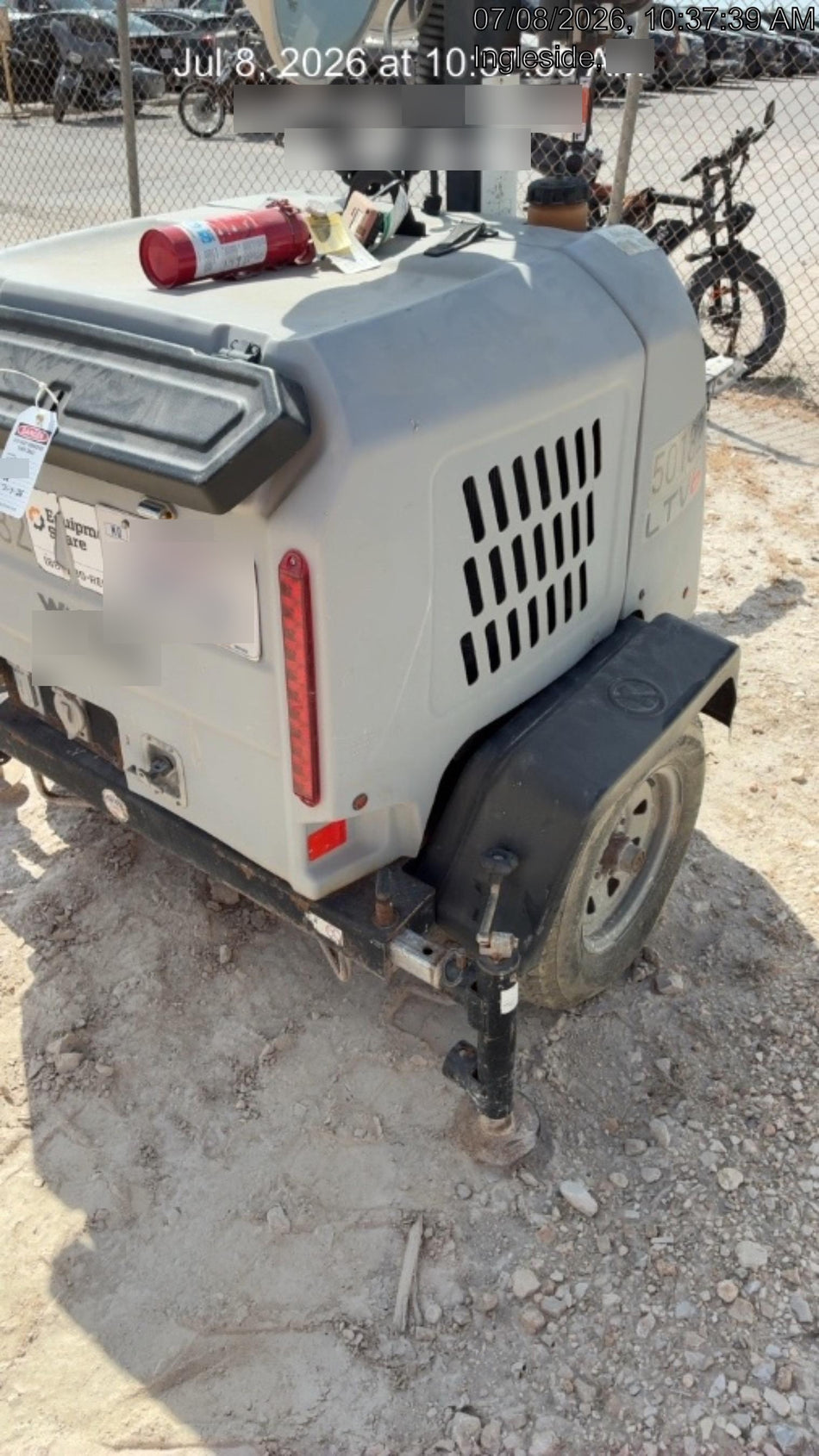 2019 Wacker Neuson LTV6L-MH Mobile Light Tower w/Fuel Level Sensor Installed