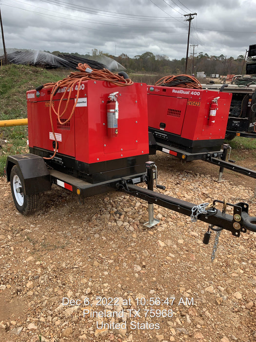 2022 Shindaiwa DGW400MDL Kubota D902 Engine, 23 HP, Dual Op Welder, Wire, Arc, Droop Stick, Tig, and CC Stick Functionality, Simulphase, 3 Phase and 1 Phase Gen Output, Single Axle NB Trlr, Slr Trckl Chrg 12V 12W, Fire Ext