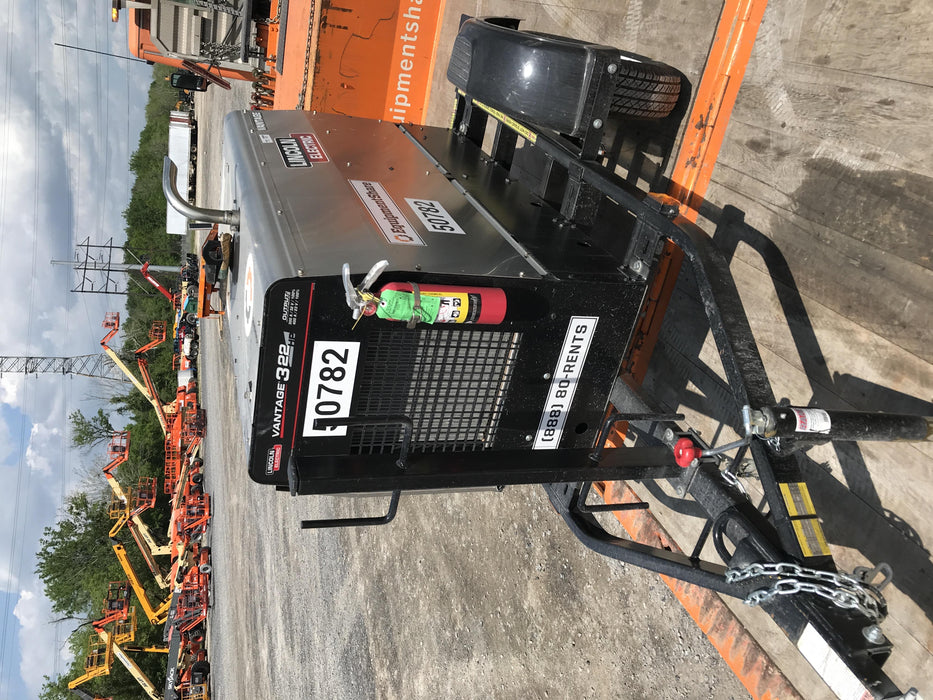 2019 Lincoln Electric Vantage 322 Welder Ready-Pak 3, Two wheel trailer, Fender and Light kit, Cable Rack